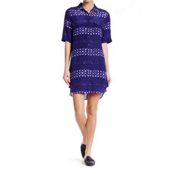 Equipment Dresses & Skirts - Equipment Ultramarine 100% Silk Shirt Dress